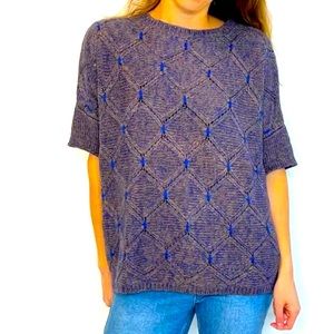 🌸SALE Anthropologie MOTH Diamond Weave Pullover Sweater Oversized ~M/L